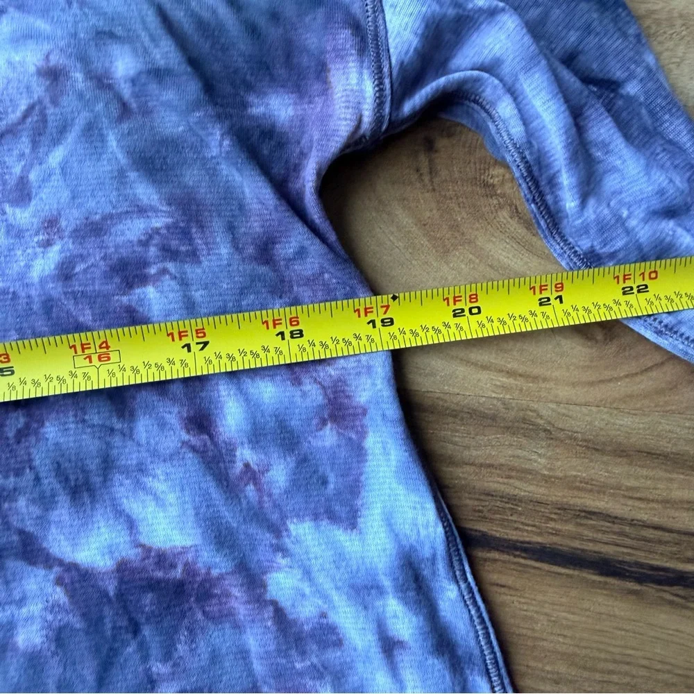 Lululemon To The Point Long Sleeve Mist Diamond Dye Glacier Grey Moonwalk Size 8